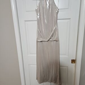 Elegant Silver Halter Dress - never worn!